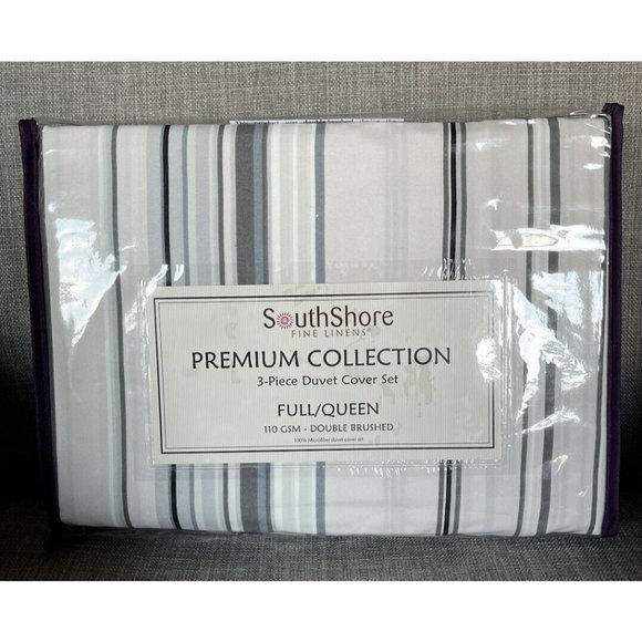 NIP Southshore Fine Linens Premium Collection 3 Piece Duvet Cover Set - Striped - Picture 4 of 4